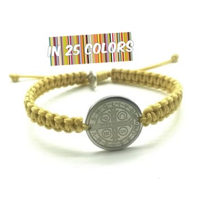 St Benedict Medal Bracelet, Engraved Stainless Steel, Blessing Bracelet, Mens Catholic Gift, Groomsmen Gift, Saint Bracelet, Boyfriend Gift
