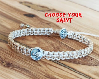 St Gerard Bracelet, Patron Saint Mothers Fertility, Expecting Parents Gift, Pregnancy Bracelet, Choose Saint Medal, Religious Jewelry