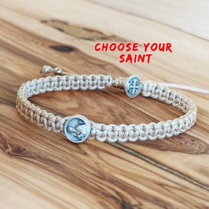 St Gerard Armband, Schutzpatron Mutter Fruchtbarkeit, werdende Eltern Geschenk, Schwangerschaft Armband, wählen Sie Saint Medaille, religiöser Schmuck