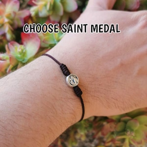 St Anthony bracelet, san Antonio, st Anthony medal, saint bracelet, patron saint of help, saint of miracles, catholic bracelet, confirmation