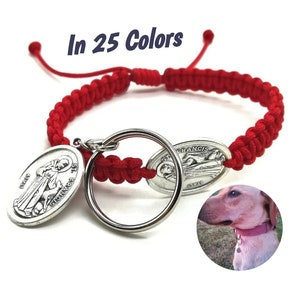 St Francis Bracelet, Dog Owner Matching, Dog Collar Tag, Pet Owner Matching Set, St Francis of Assisi Medal Charm, Patron Saint Animals