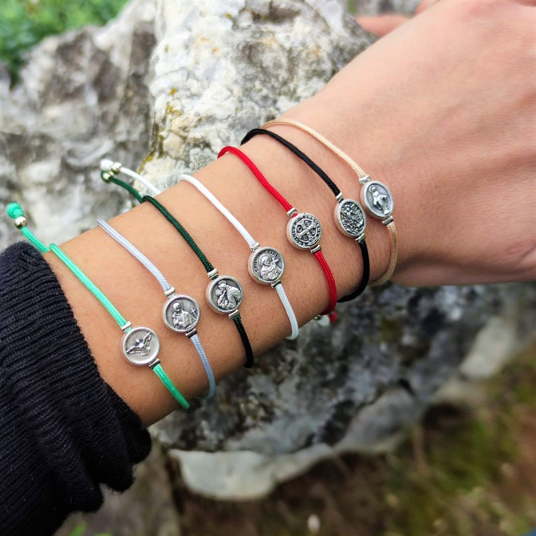 Saint Charm Bracelet, Catholic Gifts for Adults and Kids, Adjustable