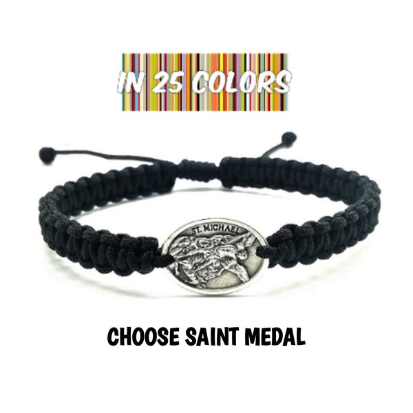 St Michael bracelet, Saint bracelet, religious bracelet, patron saint of police, St Christopher, Padre Pio, St Joseph, St Anthony, St Anne