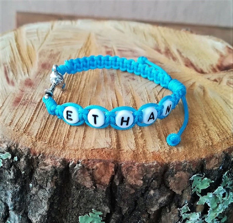First Communion Gift Boy Personalized Bracelet With Name Etsy