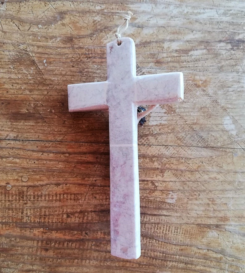 Handmade Wall Stone Cross 12 Medjugorje stone catholic Etsy