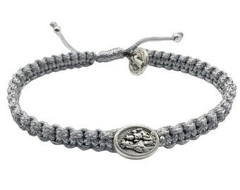 Bracelet de charme Notre-Dame du Mont Carmel, Pendentif de la Médaille vierge du Carmel, Bijoux Sainte Mère, Cadeau religieux pour les filles, Minimaliste simple