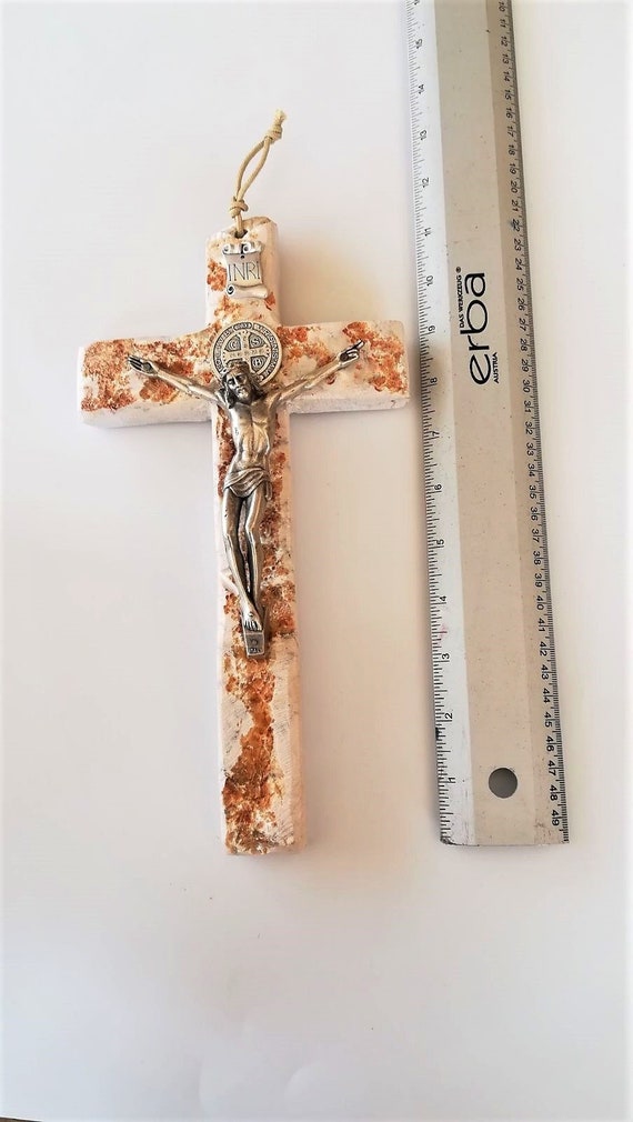 Wall Stone Cross From Medjugorje 11 5 Handmade Catholic Etsy
