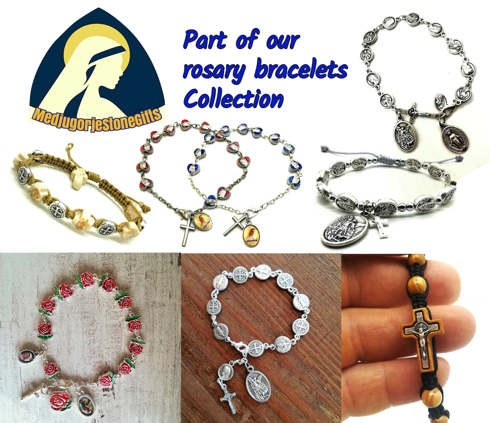 Olive Wood Cross Bracelet Wooden Beads Rosary Bracelet Jesus Etsy