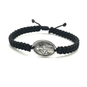 Catholic bracelet w/ St Benedict medal, san benito bracelet, catholic gift, St Benedict cross, religious bracelet, protection bracelet