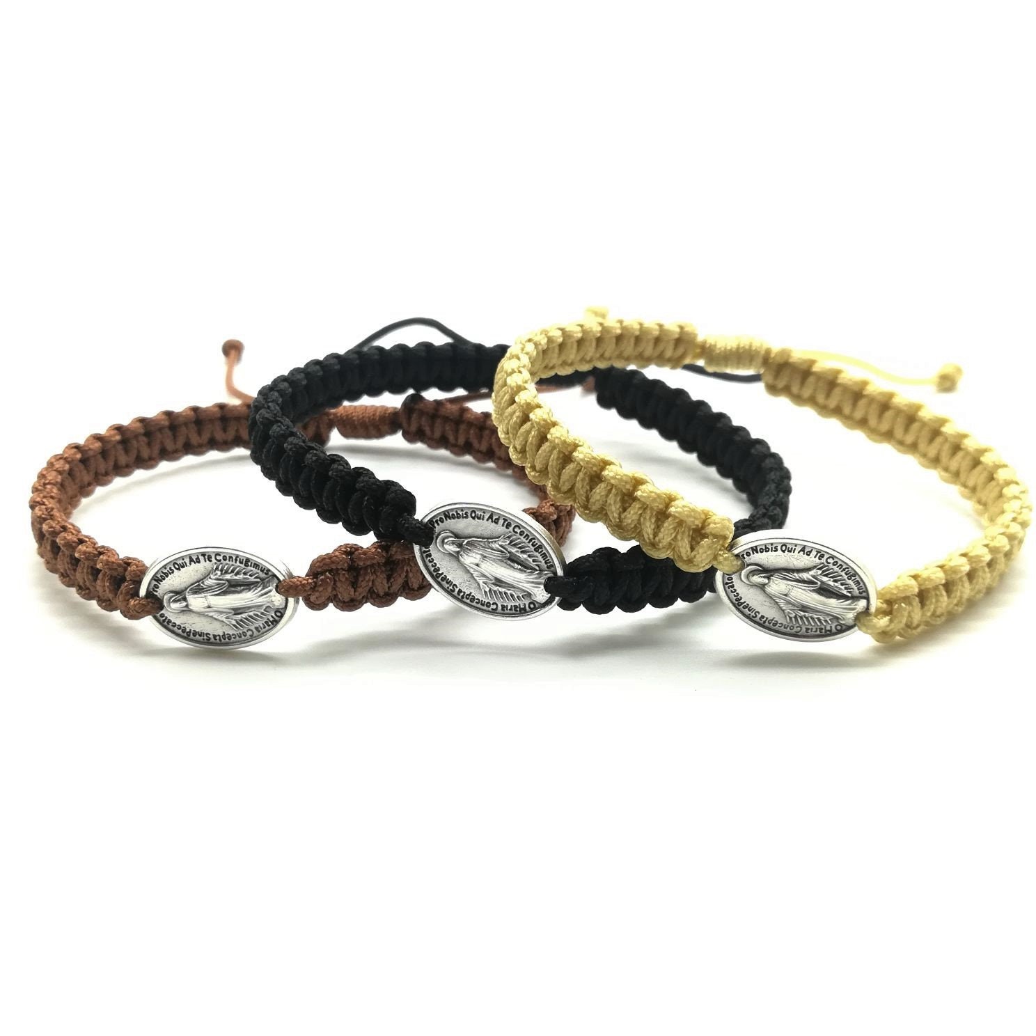 Miraculous medal bracelet for men women or kids, catholic jewelry, protection bracelet, christian gift, Virgin Mary bracelet, St Mary charm