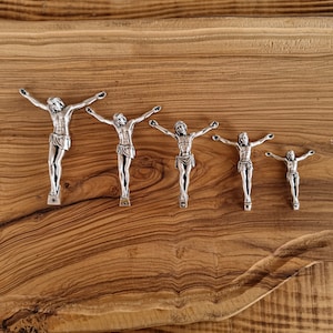 Jesus Corpus for Crucifix with INRI, 1.5" Tall - 3.5" Tall, Cross For DIY Crucifix