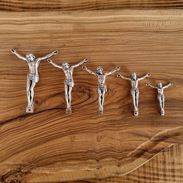 Corpus de Jésus pour crucifix avec INRI, 1,5" de haut - 3,5" de haut, croix pour crucifix DIY