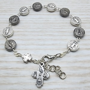 Bracelet catholique personnalisé Saint Bracelet Chaîne réglable Bracelet Religieux Saints Médailles Pour Hommes Femmes Adolescents