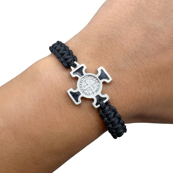 Saint Benedict Cross Bracelet, St Benedict Pendant Medal, Catholic