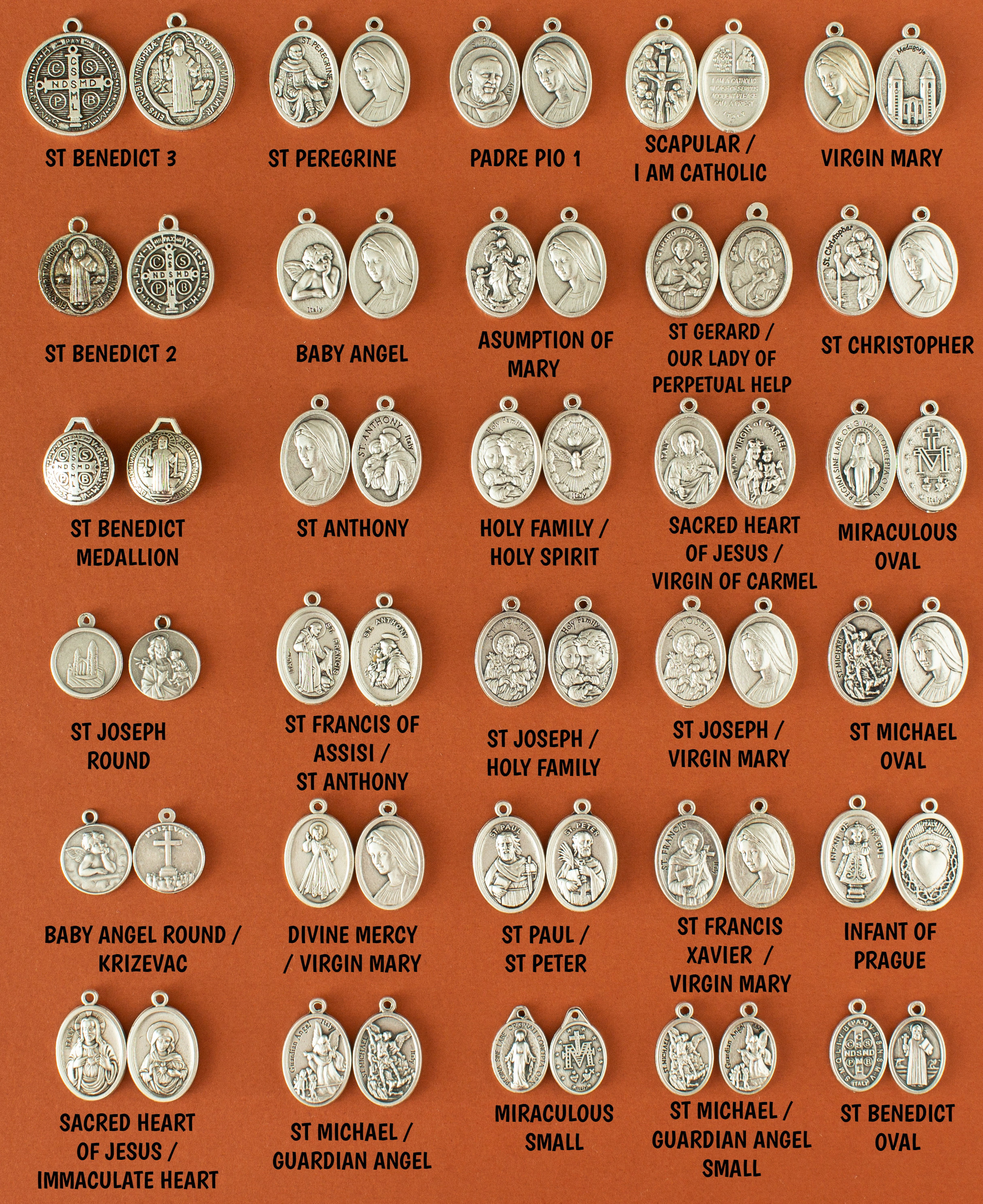 Lot Of Catholic Religious Medals - Assorted Used/NOS, Half Pound Weight