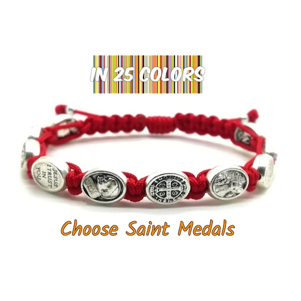 Bracelet de saints catholiques, bracelet de bénédiction, bracelet de protection, cadeau catholique, bijoux chrétiens, cadeau de confirmation, bracelet de tous les saints