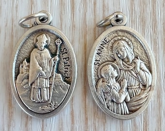 WHOLESALE 1 5 10 25 Saint St Patrick Anne Ann Anna Pendant Charm Medals Catholic Medals Lot, Catholic DIY Jewelry Bulk