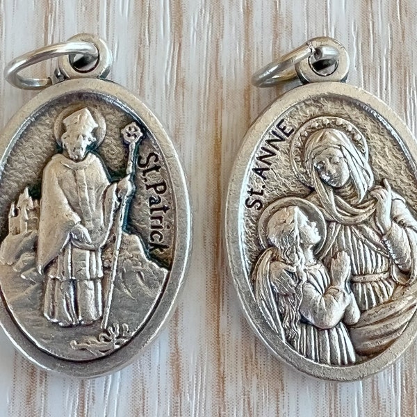 WHOLESALE 1 5 10 25 Saint St Patrick Anne Ann Anna Pendant Charm Medals Catholic Medals Lot, Catholic DIY Jewelry Bulk