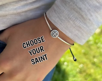 Bracelet catholique simple pour hommes femmes, bijoux minimalistes pour elle lui unisexe, bracelet médaille catholique, cadeaux de confirmation pour garçons filles