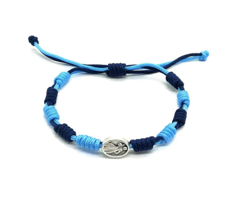 Knotted Cord Rosary Bracelet Catholic Bracelet St Benedict Etsy