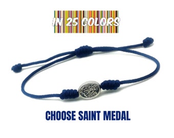 Sankt Mikael armband, enkelt katolskt armband, skyddsängelmedalj, kristen gåva, religiöst armband, katolska smycken, under 5 dollar
