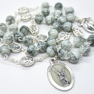 Chaplet Of St Michael, Saint Michael Pocket Rosary, St Michael Pendant  Car Accessories, St Michael Rosary Bead, Gift For Policemen