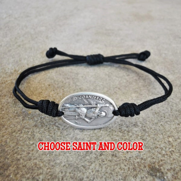 Armband mit der Medaille der Heiligen Johanna von Orléans, religiöses Geschenk für Militärangehörige, katholische Schutzpatronin