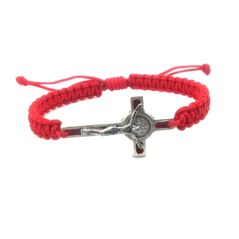 Red Cross Bracelet Catholic Bracelet for Women Girlfriend Etsy