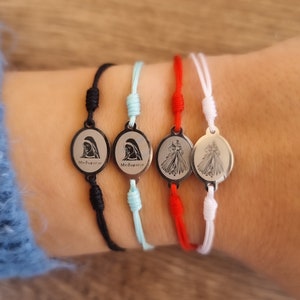 Schlichtes katholisches Armband mit Heiliger Medaille, Jungfrau Maria Medaille Armband, Souvenir Souvenir, Göttliche Gnade Armband, minimalistisches Armband