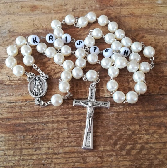 Chapelet De Mariage Personnalise Chapelet Catholique Collier Etsy