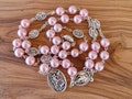 St Michael Chaplet Saint Michael *CHOOSE CHARM and BEADS* Rosary Prayer Beads Wooden Rosary Patron of Military Police Officer Gift