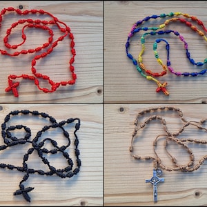 Knotted Rosary, Simple Rosary CHOOSE COLOR