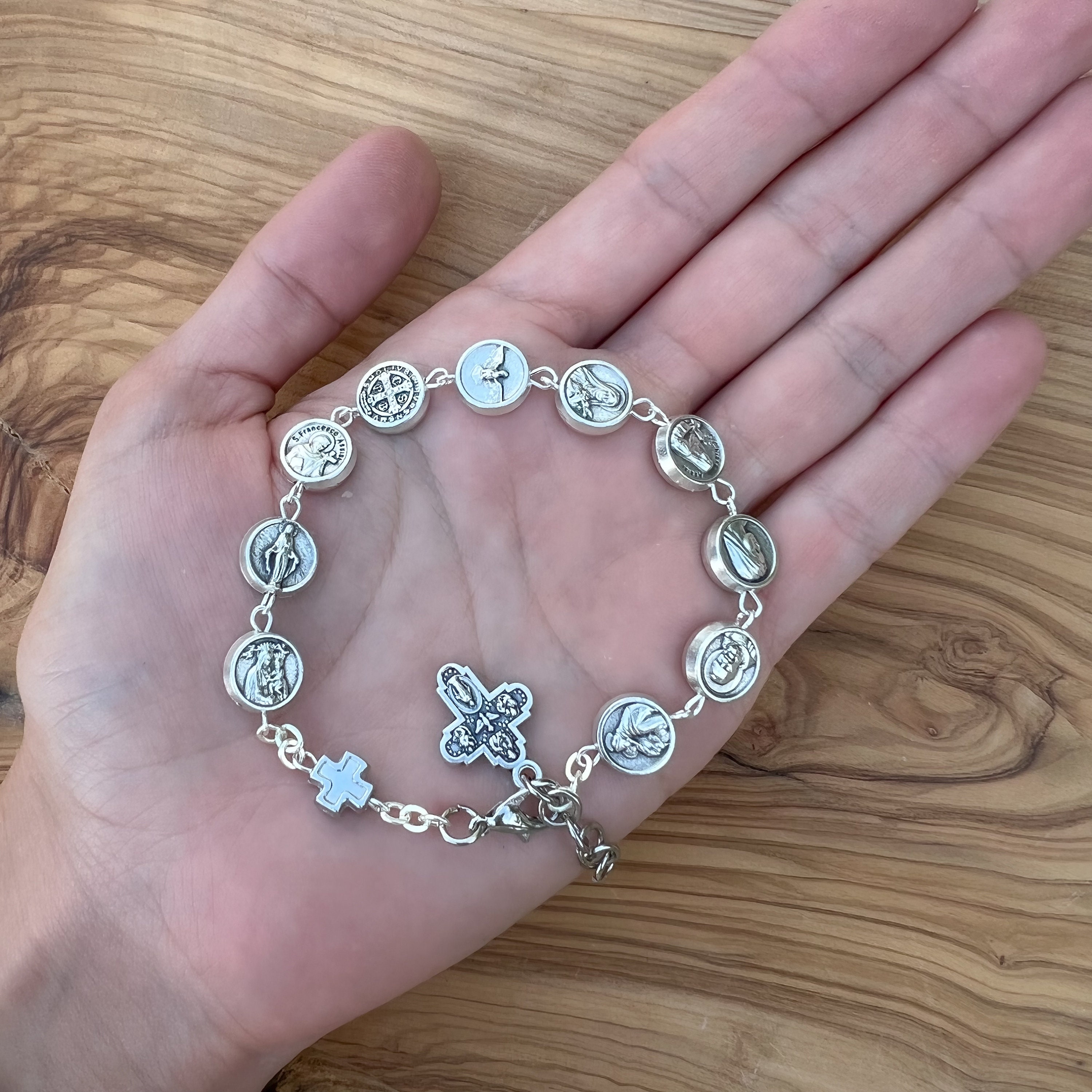 Pendentif Padre Pio En Argent 925 - Médaille Religieuse Avec Cordon