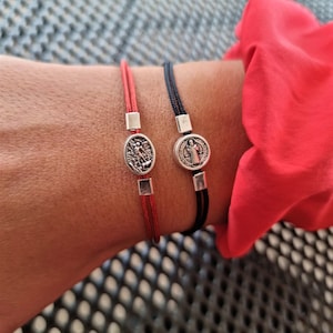 Katholieke heilige armband, mannen vrouwen kinderen religieuze geschenken, verstelbaar koord, Sint-Michiel, Sint-Antonius, Sint-Franciscus, Heilige Geest, goddelijke barmhartigheid