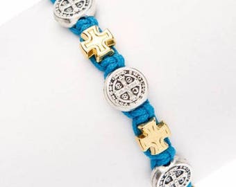 Pulsera de la cruz de San Benito, pulsera de San Benito, pulsera de San Benito, regalo religioso, pulsera católica, pulsera de protección, Medjugorje