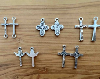 Catholic Cross Medal Charms Pendants Medals For Jewelry Making Rosary Bracelet Necklace Parts Religious ITALIAN MADE