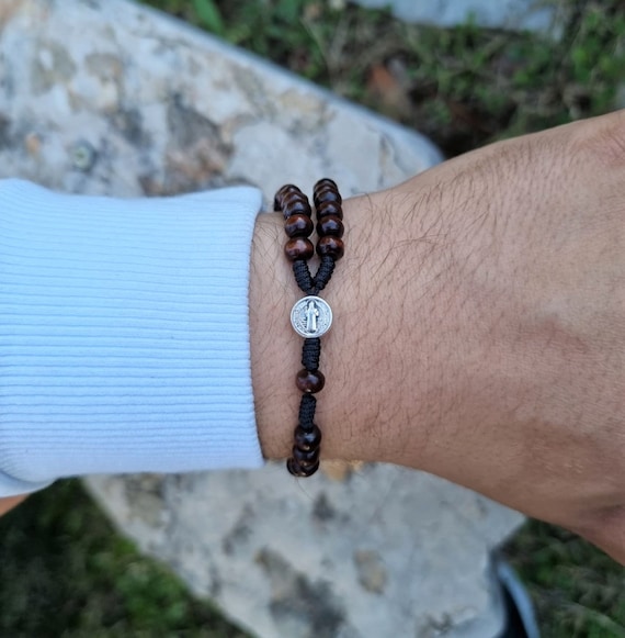 Rosary bracelet for clearance guys