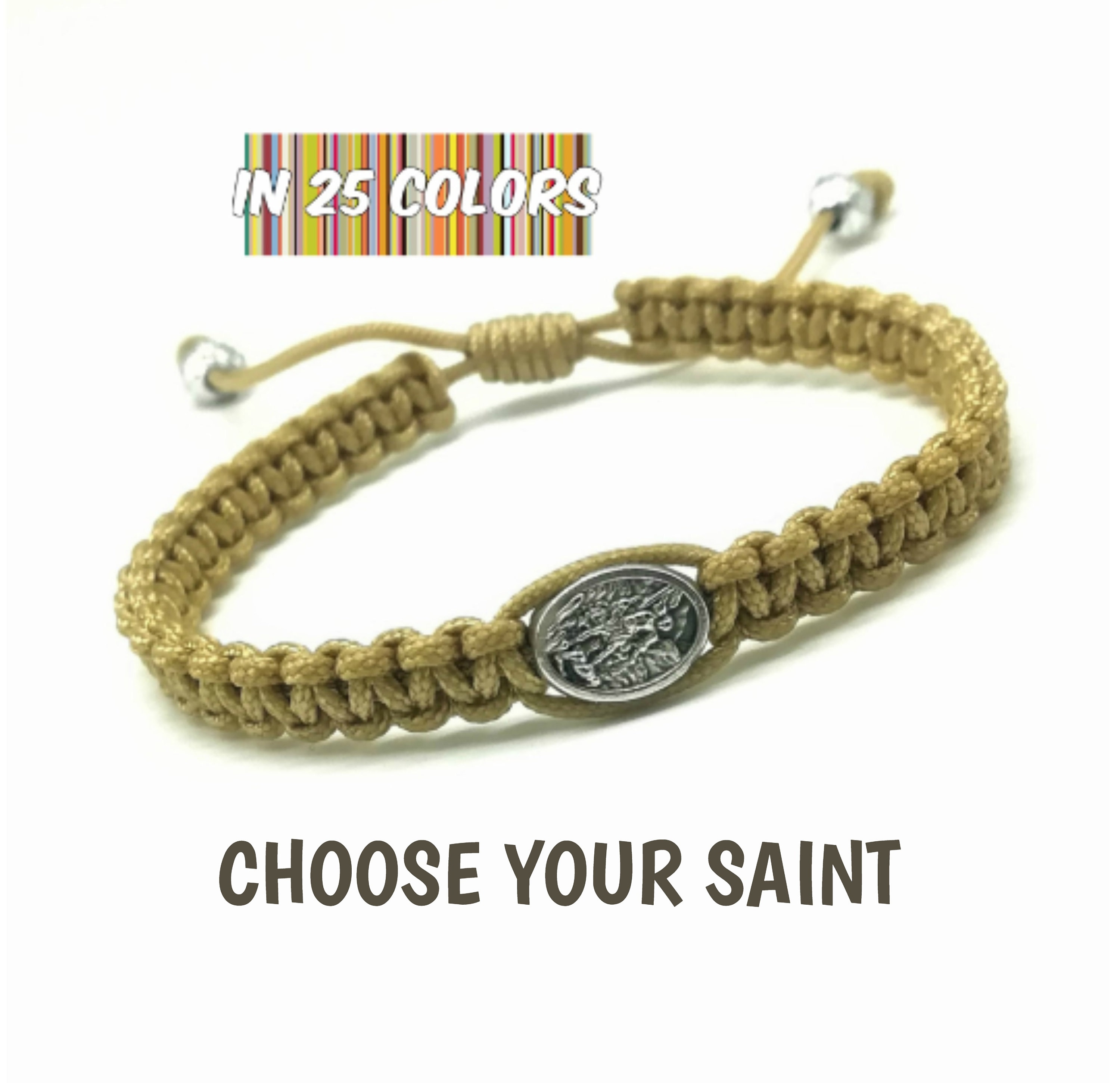 MedjugorjeStoneGifts Reversible Sacred Heart of Jesus and Mary Medal  Bracelet, Adjustable Stainless Steel Chain, Unisex