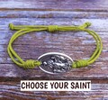 Saint bracelet, Catholic bracelet, Mary of Knots, Saint Medal, Patron Saint, Saint Anthony, St Peregrine, St Sebastian, Christian bracelet product logo