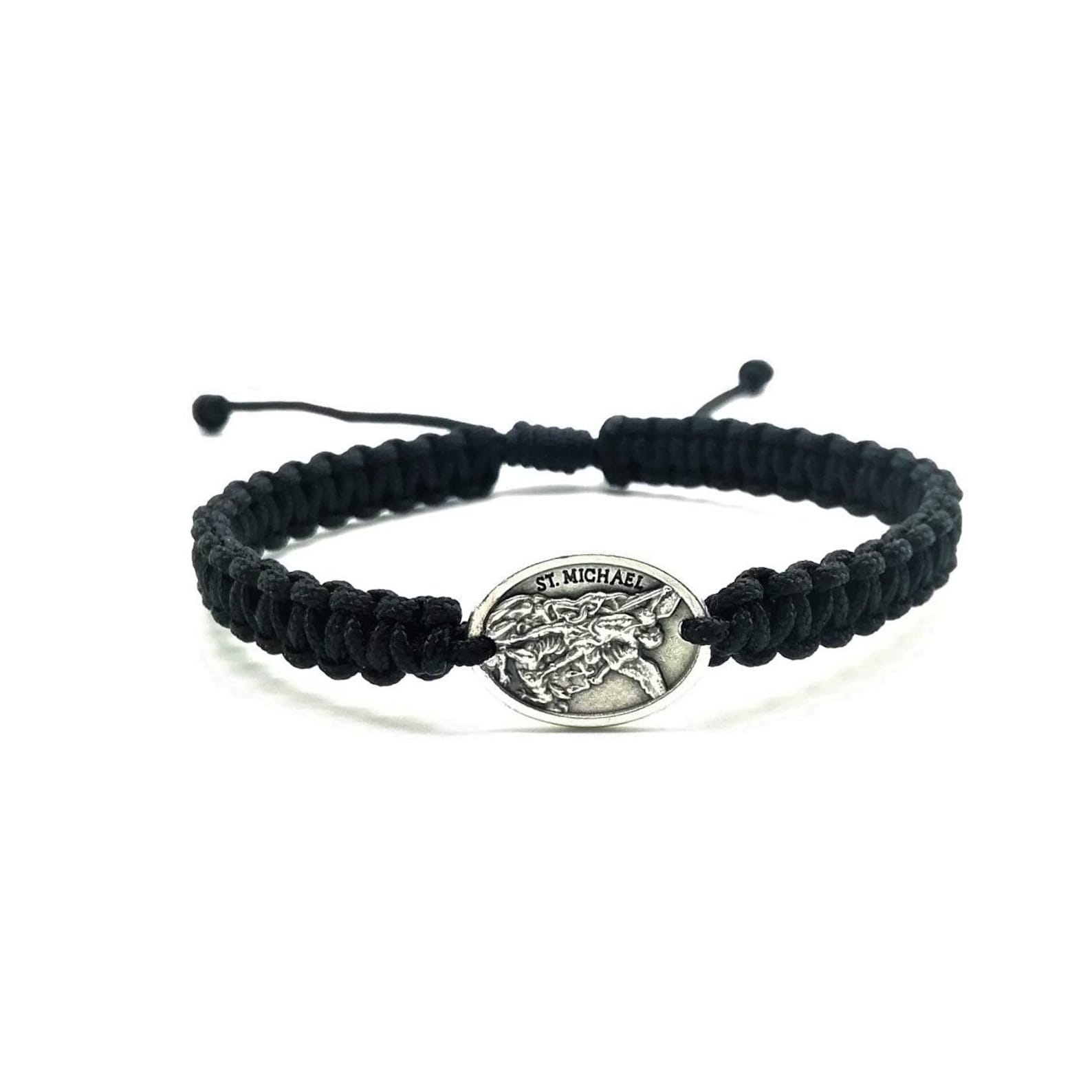 St Michael Guardian Angel Bracelet Catholic Bracelet Etsy