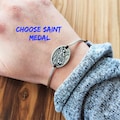St Michael Medal Bracelet, CHOOSE YOUR SAINT, Catholic Bracelet For Men Women Kids, Protection Jewelry, Confirmation Gifts For Catholics product logo