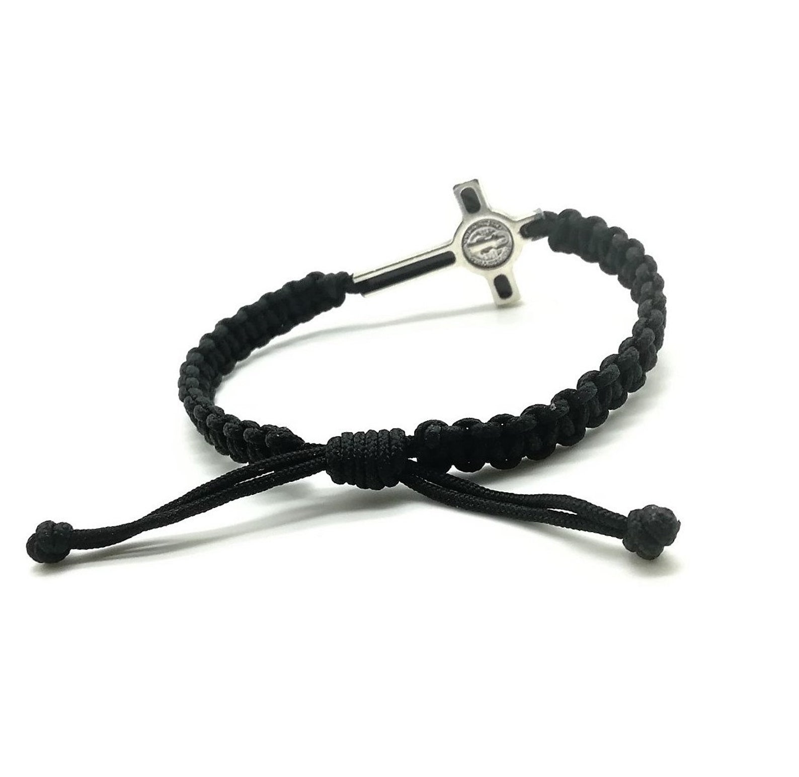 Black Cross Bracelet for Men Groomsmen Gift Mens Bracelet Etsy
