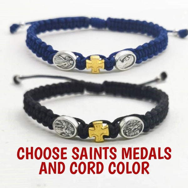 KIds Caholic Saint Bracelet for Boys Girls First Communion Baptism Toddler Baby Gift St Michael Benedict Francis Anthony Therese Miraculous