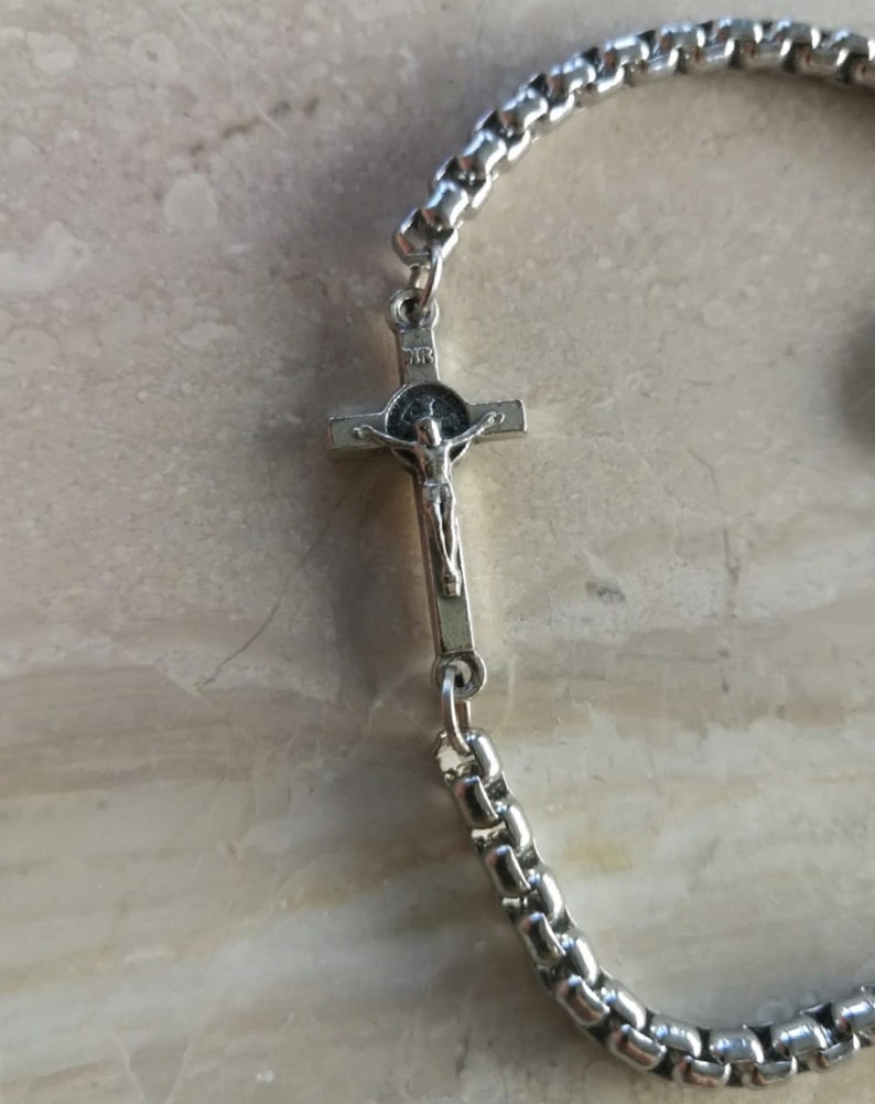 Adjustable Chain Cross Bracelet Religious Mens Womens Kids Etsy