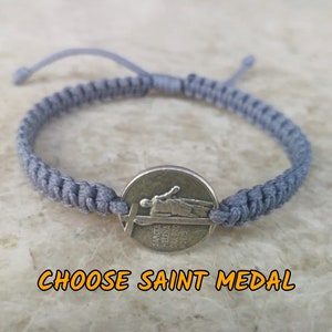 St Helen Medal Bracelet, Saint Helena, Choose Your Saint Catholic Bracelet, Saint Medal, Custom Bracelet, Religious Gift Men Women Kids