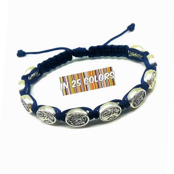 Police - Personalized St. Michael Charm Bracelet-PoliceCBrac