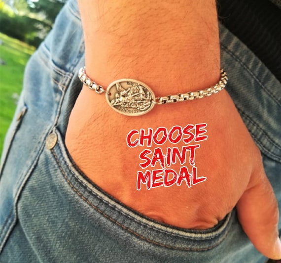 Catholic on sale chain bracelet