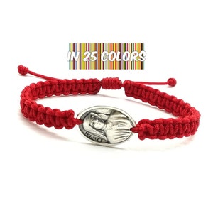 St Faustina Medal Bracelet, Saint Maria Faustina Medal, Patron Saint Of Mercy, Catholic Bracelet Religious Bracelet Catholic Saints Bracelet