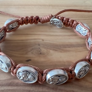 Colgante sagrado corazón de Jesús, Pulsera colgante Del Inmaculado Corazón de María, Pulsera de la Medalla de la Virgen María, Arte de Jesús y María, Joyería Católica