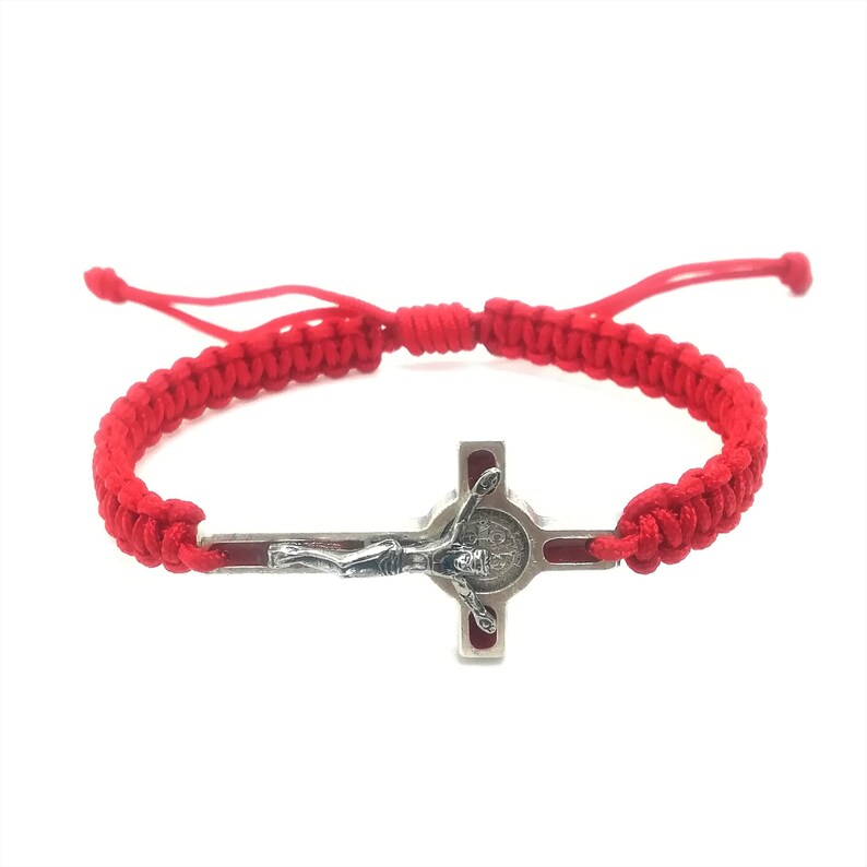 Red Cross Bracelet Catholic Bracelet for Women Girlfriend Etsy